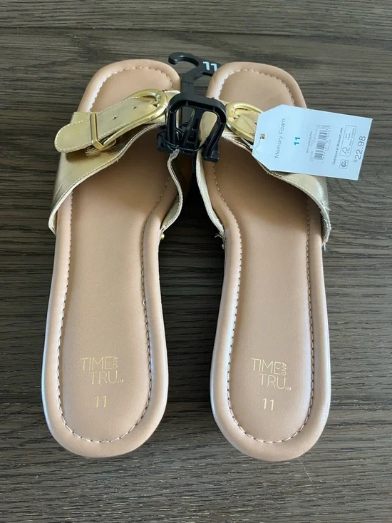 NWT! Women’s Gold Cork Platform Slip Ons Size 11 - Picture 3 of 5